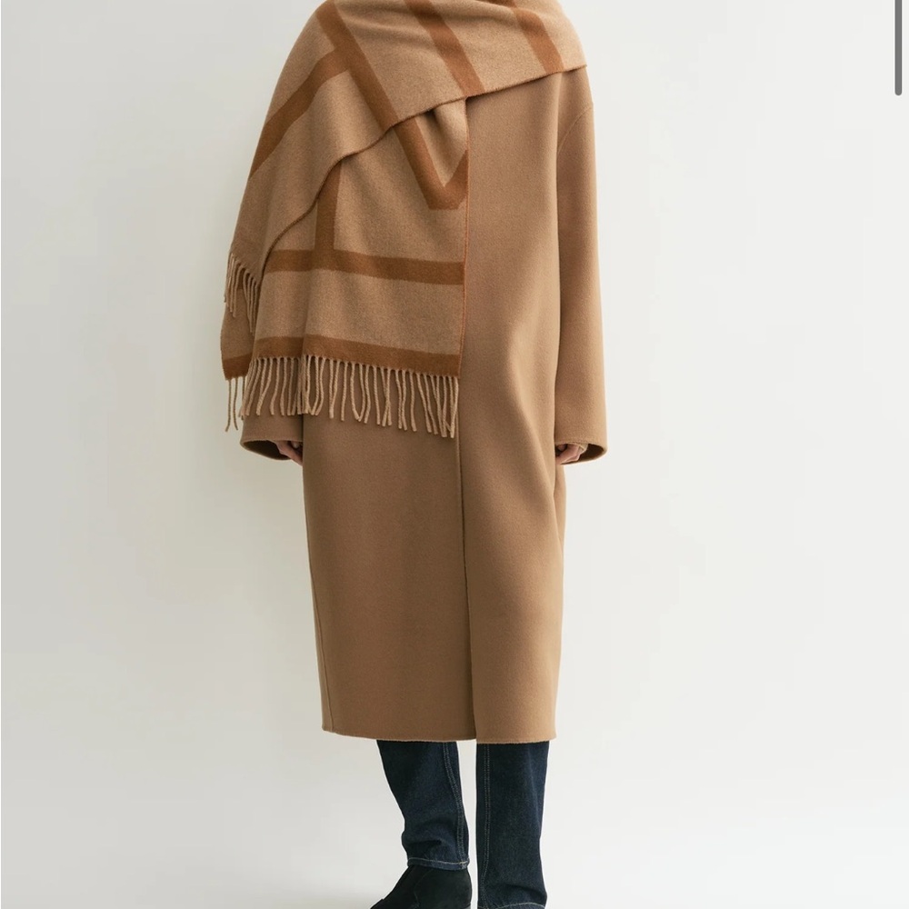 Toteme Wool Monogram Scarf NWOT